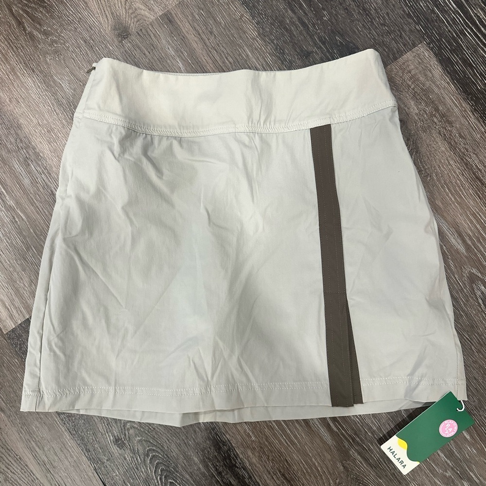 Halara Everyday Skort Skirt Nylon Tennis Pickleball NWT SPF Athletic Beige Small